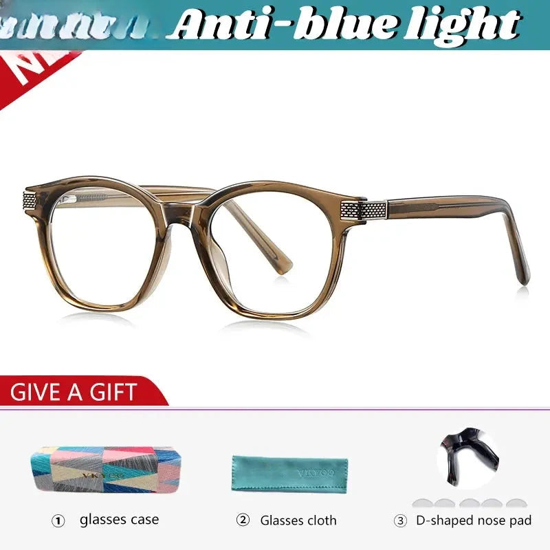 Women's Square Full Rim Titanium Reading Glasses 313107 — view 3 | Rx Spectacle