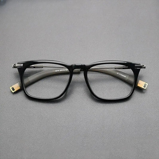 Unisex Square Full Rim Titanium Prescription Glasses Gxyj768 — view 1 | Rx Spectacle