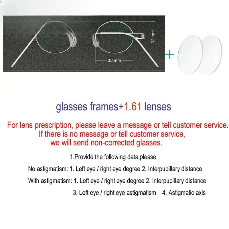 Unisex Oval Full Rim Stainless Steel Prescription Glasses 61423 — view 10 | Rx Spectacle