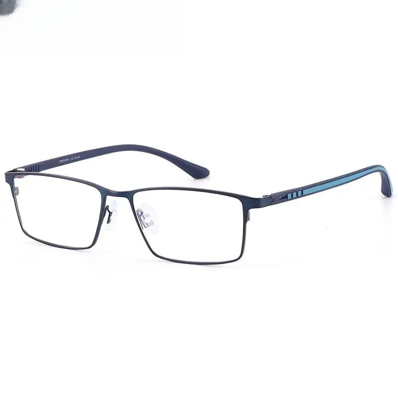 Men's Square Full Rim Alloy Prescription Glasses 9386 — view 10 | Rx Spectacle
