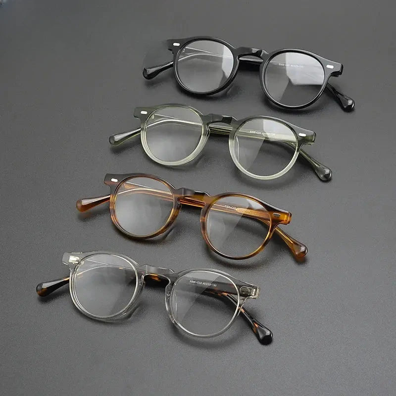 Unisex Round Full Rim Acetate Prescription Glasses Gxyj1481 — view 5 | Rx Spectacle