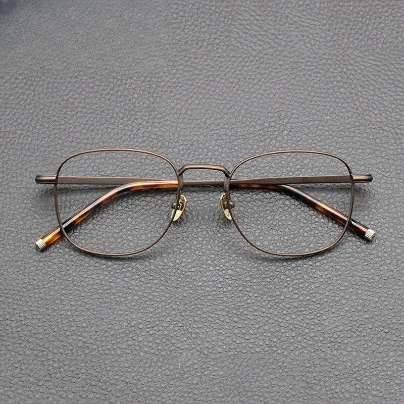 Unisex Square Full Rim Titanium Prescription Glasses Gxyj840 — view 3 | Rx Spectacle