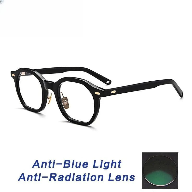 Unisex Square Full Rim Acetate Prescription Glasses Gxj33 — view 12 | Rx Spectacle