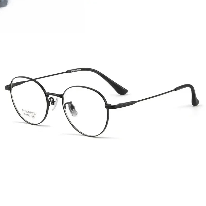 Women's Oval Full Rim Titanium Prescription Glasses 406142 — view 6 | Rx Spectacle