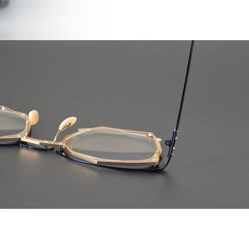 Unisex Square Full Rim Titanium Prescription Glasses Gxyj360 — view 10 | Rx Spectacle