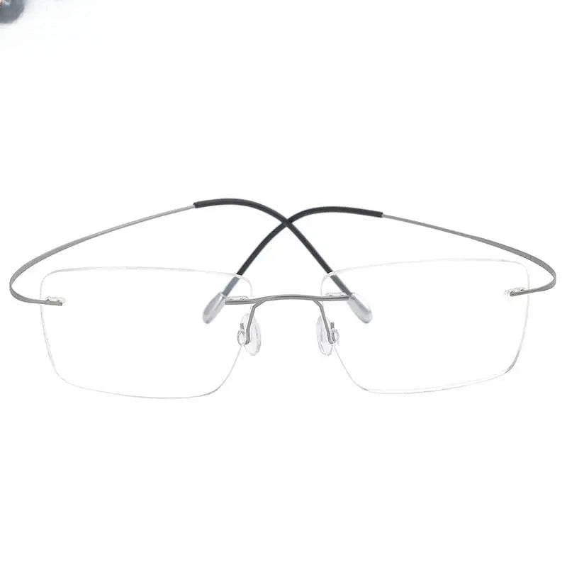 Men's Square Rimless Titanium Prescription Glasses Kr16064 — view 12 | Rx Spectacle