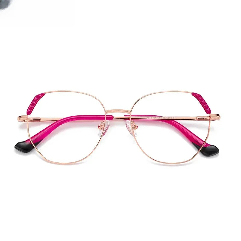 Unisex Polygon Full Rim Alloy Reading Glasses 3015 — view 11 | Rx Spectacle