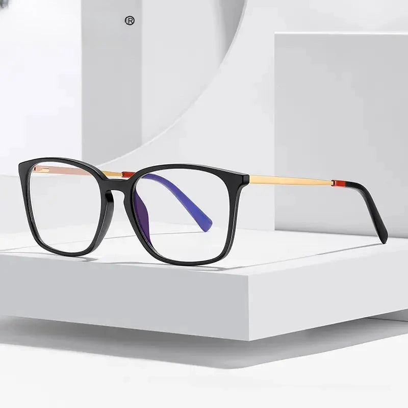 Men's Square Full Rim Titanium Reading Glasses 2079 — view 3 | Rx Spectacle