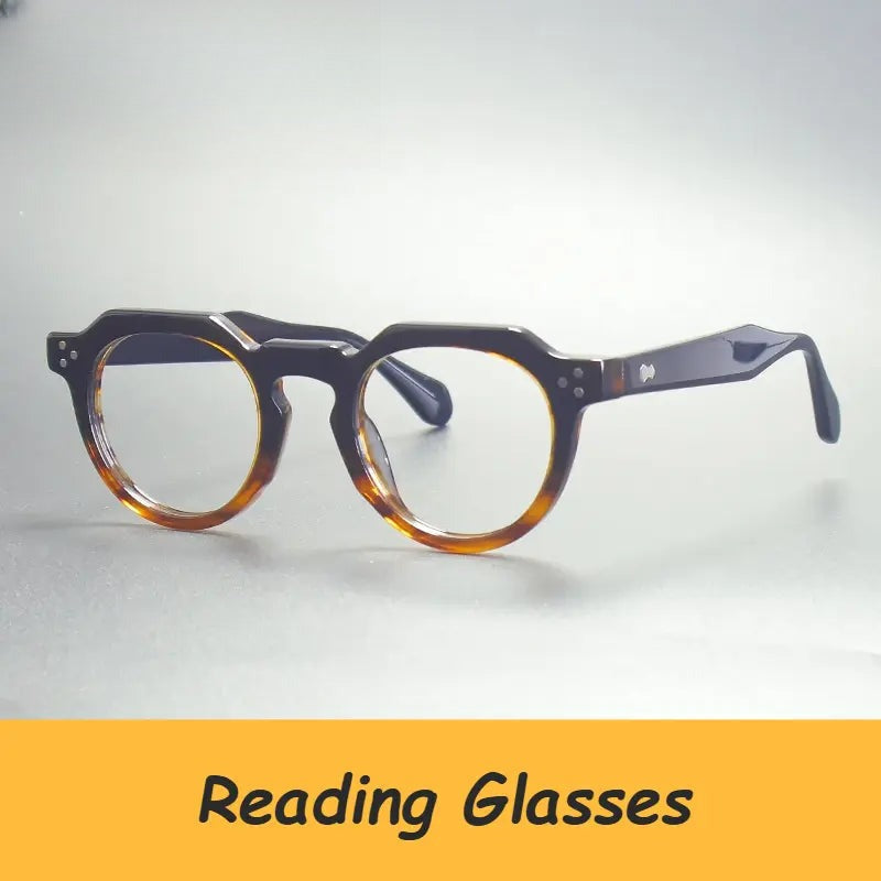 Unisex Oval Full Rim Acetate Flat Top Reading Glasses G62207 — view 1 | Rx Spectacle