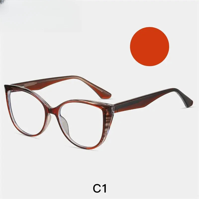 Women's Cat Eye Full Rim Titanium Prescription Glasses 87224 — view 7 | Rx Spectacle