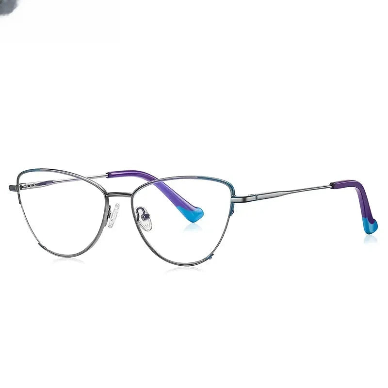 Women's Cat Eye Full Rim Titanium Reading Glasses 3030 — view 8 | Rx Spectacle