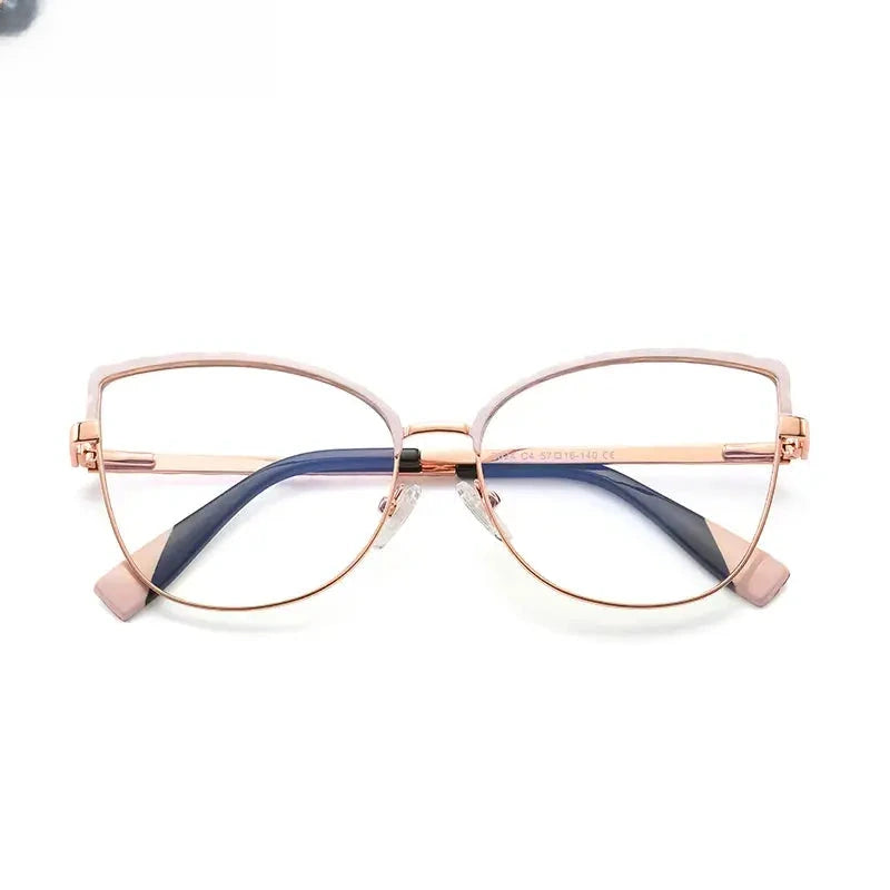 Women's Butterfly Full Rim Alloy Reading Glasses 3024 — view 9 | Rx Spectacle