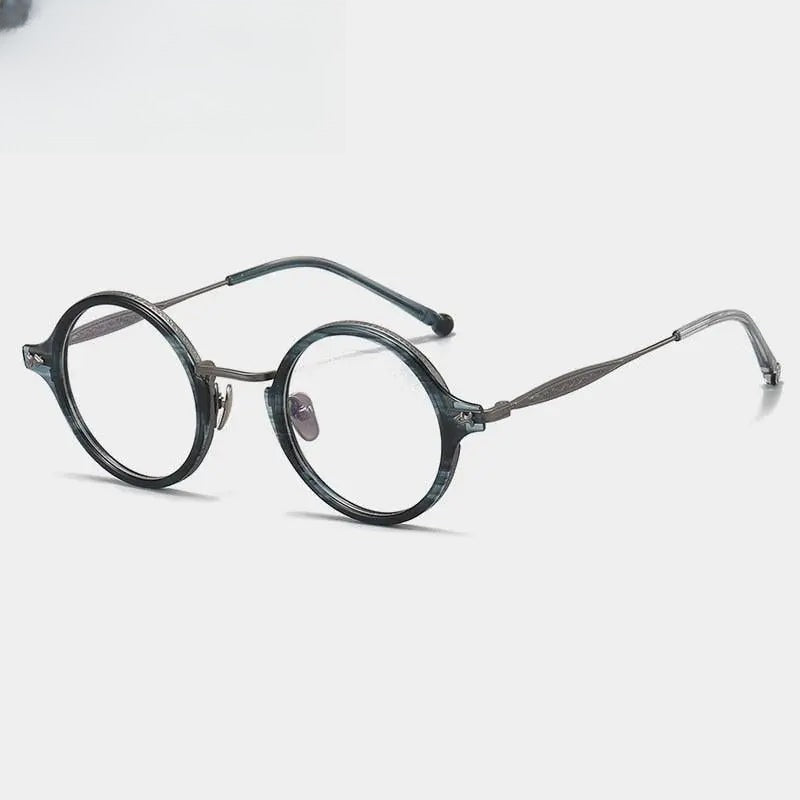 Unisex Round Full Rim Titanium Prescription Glasses Gxyj1060 — view 3 | Rx Spectacle