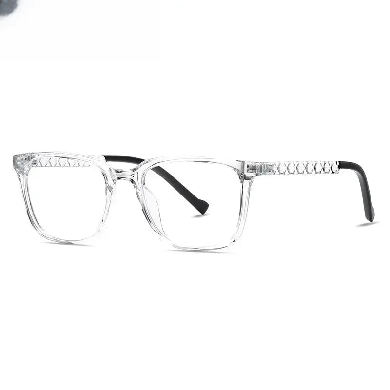Unisex Square Full Rim Titanium Prescription Glasses 52017 — view 7 | Rx Spectacle