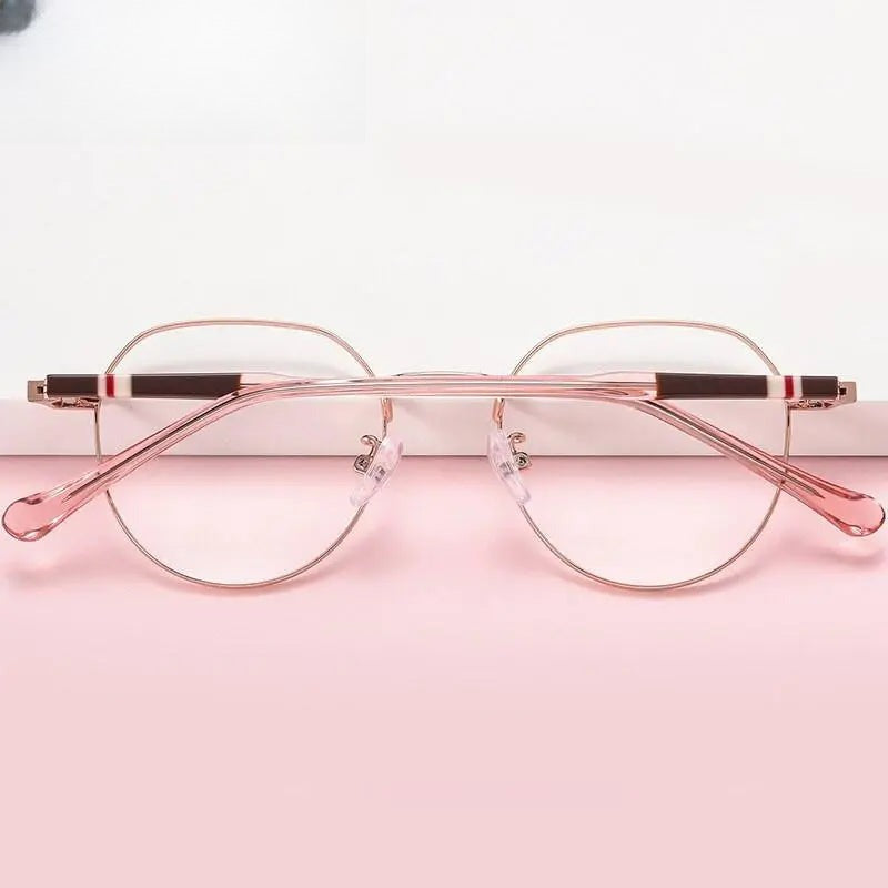 Unisex Round Full Rim Stainless Steel Prescription Glasses 1921 — view 3 | Rx Spectacle