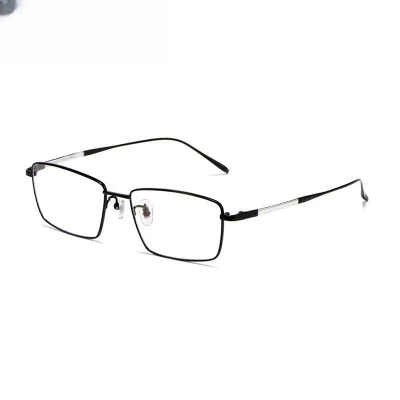 Men's Square Full Rim Titanium Prescription Glasses 1045 — view 6 | Rx Spectacle