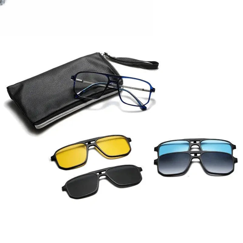 Unisex Square Full Rim Alloy Prescription Glasses 60824 — view 6 | Rx Spectacle