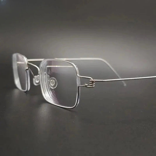 Unisex Square Full Rim Stainless Steel Screwless Prescription Glasses 14138 — view 1 | Rx Spectacle