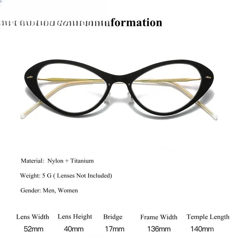 Women's Cat Eye Full Rim Titanium Prescription Glasses 316550 — view 2 | Rx Spectacle
