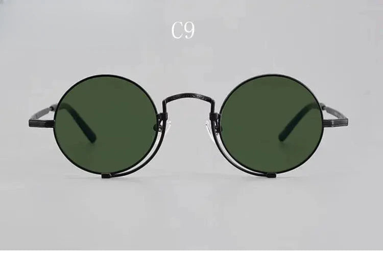 Unisex Round Full Rim Titanium Prescription Glasses 5919 — view 14 | Rx Spectacle