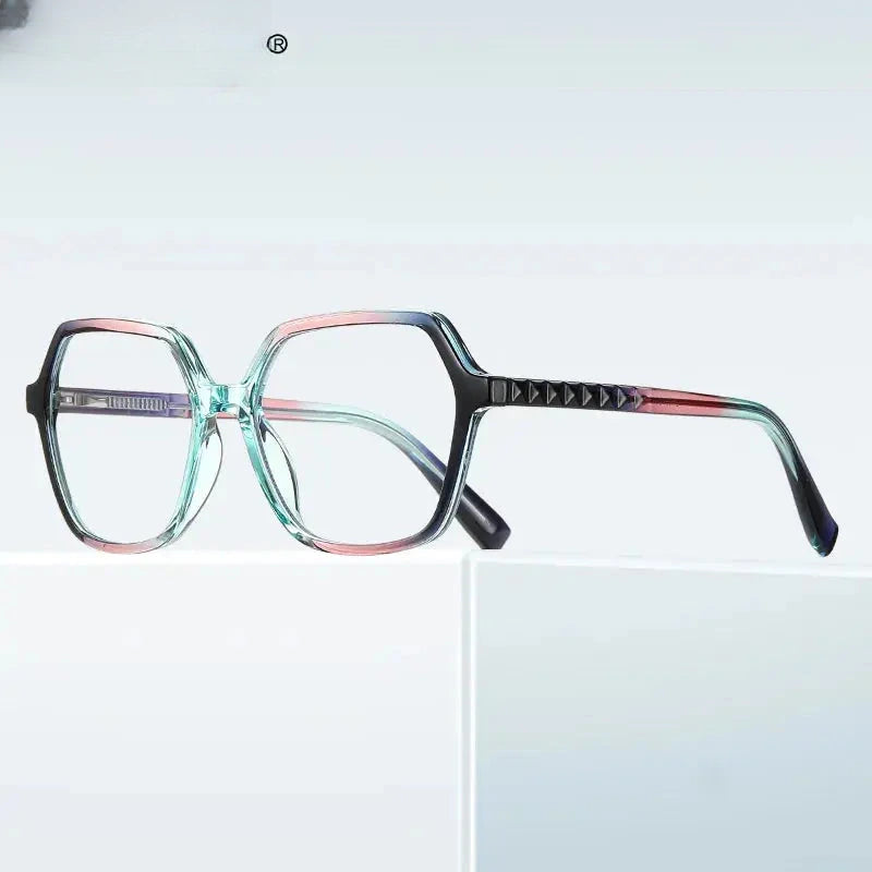 Unisex Polygon Full Rim Acetate Reading Glasses 2140 — view 3 | Rx Spectacle
