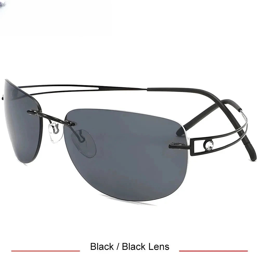Women's Oval Rimless Titanium Screwless Prescription Glasses 426801 — view 7 | Rx Spectacle