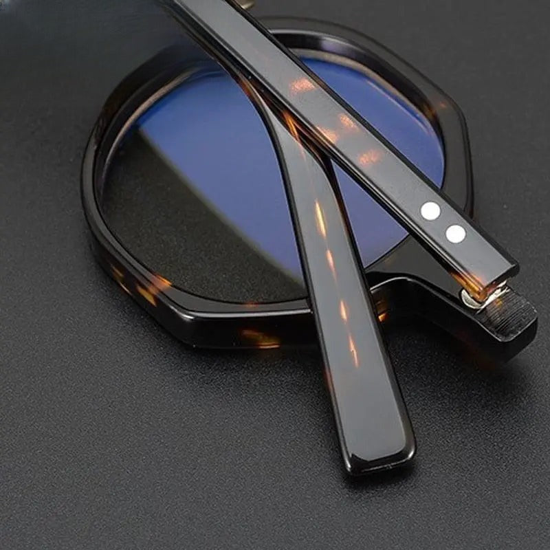 Unisex Round Full Rim Acetate Double Bridge Prescription Glasses Gxyj706 — view 6 | Rx Spectacle
