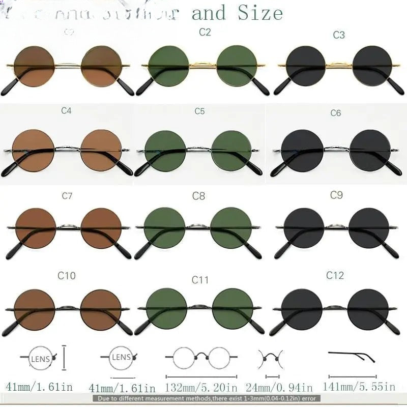 Unisex Round Full Rim Titanium Prescription Glasses 42mm — view 18 | Rx Spectacle
