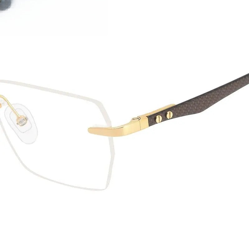 Men's Square Rimless Titanium Prescription Glasses Kr16027 — view 9 | Rx Spectacle