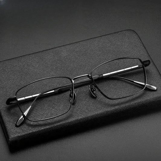 Men's Polygon Full Rim Titanium Prescription Glasses 790200 — view 1 | Rx Spectacle
