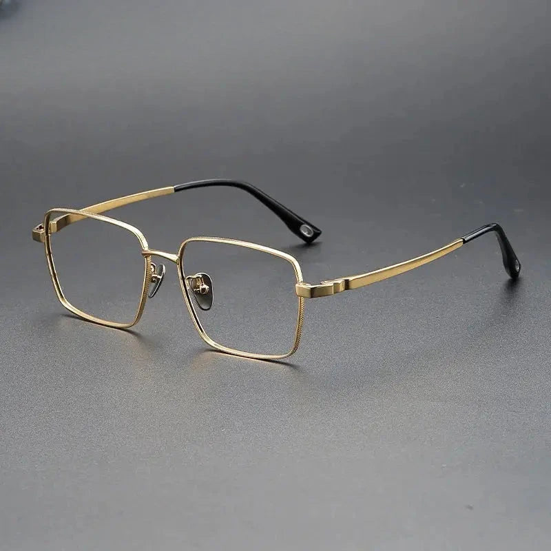 Men's Polygon Full Rim Titanium Prescription Glasses 80927 — view 5 | Rx Spectacle