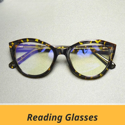 Women's Cat Eye Full Rim Titanium Reading Glasses Gx2145 — view 1 | Rx Spectacle