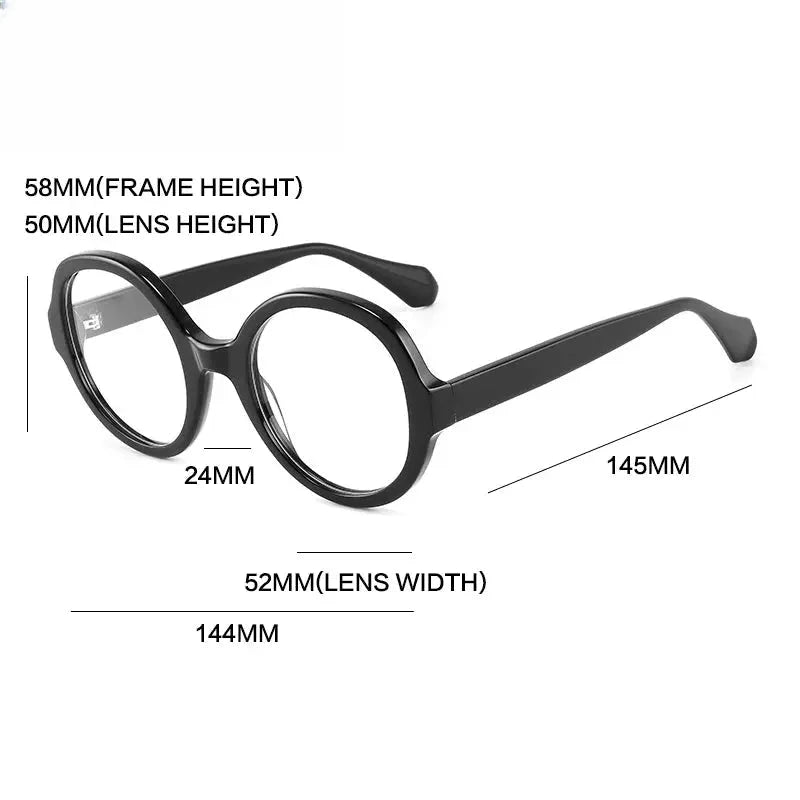 Women's Round Full Rim Acetate Prescription Glasses Gxyj1238 — view 5 | Rx Spectacle