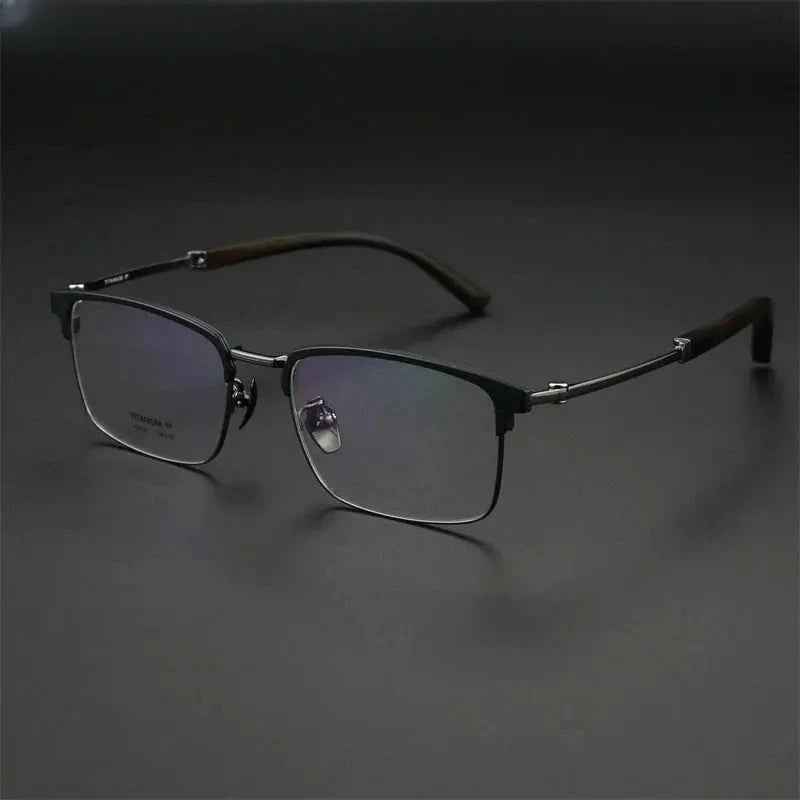 Women's Square Full Rim Titanium Prescription Glasses 612336 — view 3 | Rx Spectacle