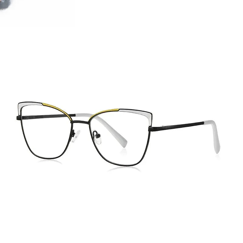 Women's Cat Eye Full Rim Alloy Reading Glasses 3104 — view 11 | Rx Spectacle
