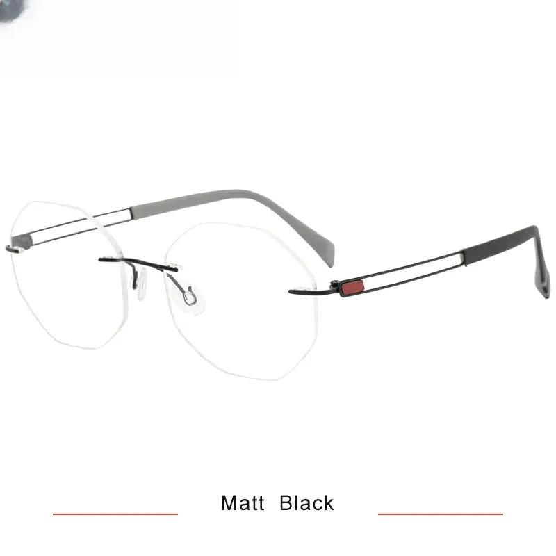 Women's Oval Rimless Titanium Prescription Glasses 316079 — view 4 | Rx Spectacle