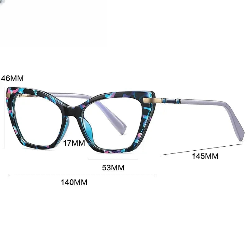Women's Butterfly Full Rim Titanium Reading Glasses G2104 — view 2 | Rx Spectacle
