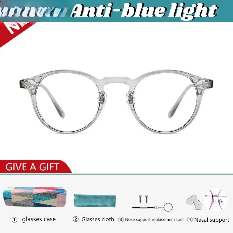 Women's Round Full Rim Acetate Reading Glasses 98421 — view 3 | Rx Spectacle