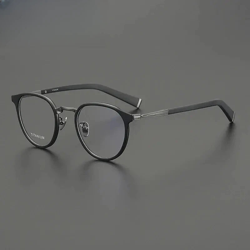Women's Oval Full Rim Titanium Prescription Glasses Gxyj3010 — view 5 | Rx Spectacle