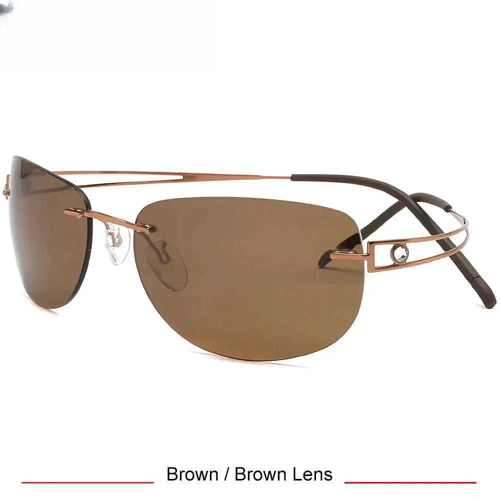 Women's Oval Rimless Titanium Screwless Prescription Glasses 426801 — view 5 | Rx Spectacle