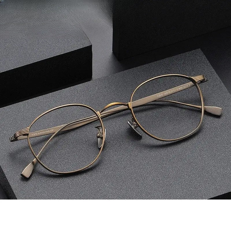Women's Polygon Full Rim Titanium Prescription Glasses 72184 — view 1 | Rx Spectacle