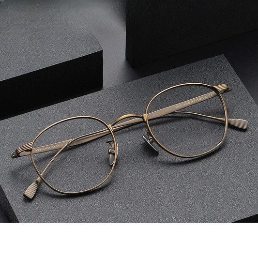Women's Polygon Full Rim Titanium Prescription Glasses 72184 — view 1 | Rx Spectacle