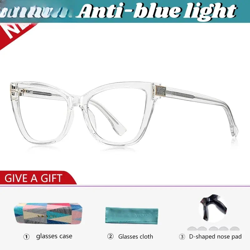 Women's Butterfly Full Rim Titanium Reading Glasses 512278 — view 7 | Rx Spectacle