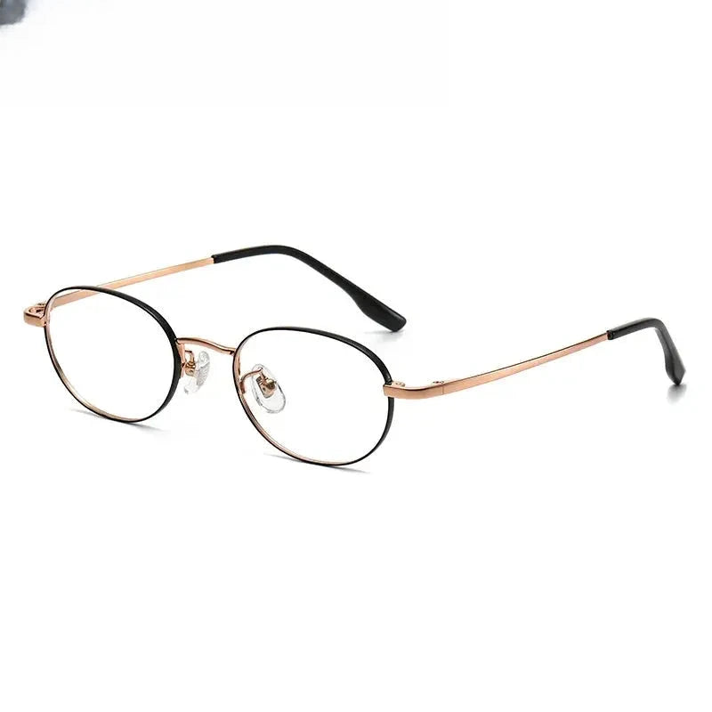 Women's Oval Full Rim Titanium Prescription Glasses 98223 — view 8 | Rx Spectacle