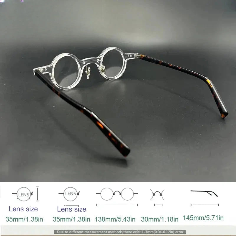Unisex Round Full Rim Acetate Prescription Glasses 3840 — view 3 | Rx Spectacle