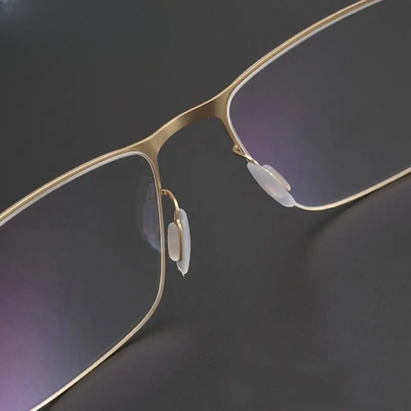 Unisex Square Full Rim Titanium Screwless Prescription Glasses Gxyj655 — view 9 | Rx Spectacle