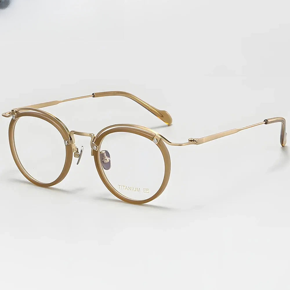 Unisex Round Full Rim Titanium Prescription Glasses 710036 — view 1 | Rx Spectacle