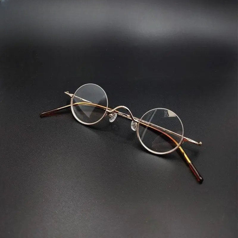 Unisex Round Semi-Rimless Alloy Reading Glasses — view 6 | Rx Spectacle