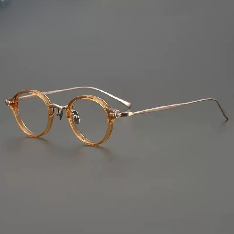 Unisex Round Full Rim Titanium Prescription Glasses Gxyj890 — view 6 | Rx Spectacle