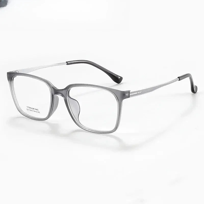 Unisex Square Full Rim Titanium Prescription Glasses 66014 — view 3 | Rx Spectacle